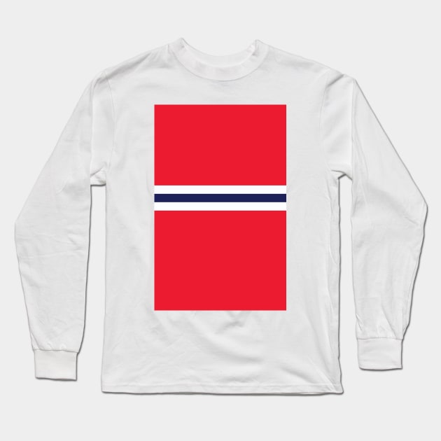 Arsenal FC Red Navy & White Colours Bar Design Long Sleeve T-Shirt by Culture-Factory